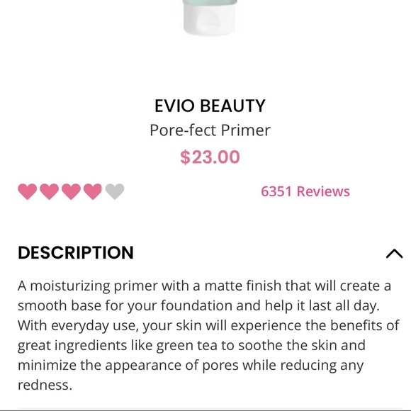 🌸5 for $25 Evio Beauty Pore-Fect Matte Finish Primer - Picture 4 of 5